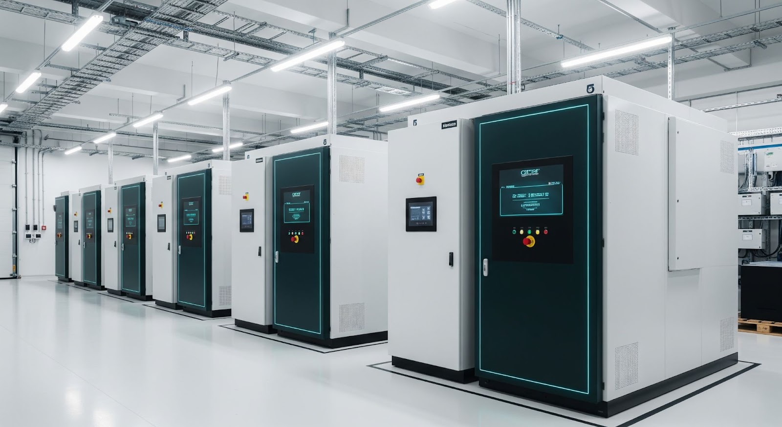 Secure commercial battery storage systems designed for businesses in need of scalable, efficient, and sustainable energy backup solutions.