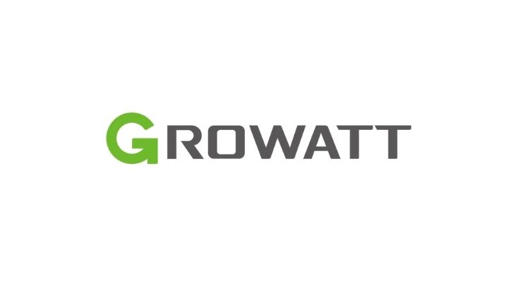 Growatt logo with a distinctive bright green "G" followed by the rest of the company name in dark grey capital letters.